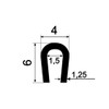 Eutras Kantenschutz KSO4004, Weatherstrip, Protective Strip - for Edges 0.4