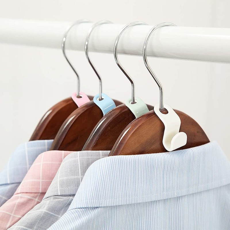 KiGesYo 48 Pcs Hanger Connector Wardrobe Storage Wardrobe Clothes Joint