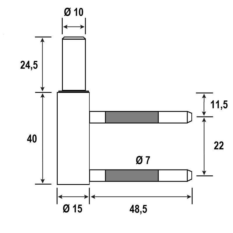 Frame part V 3400 WF for wooden frame, for room