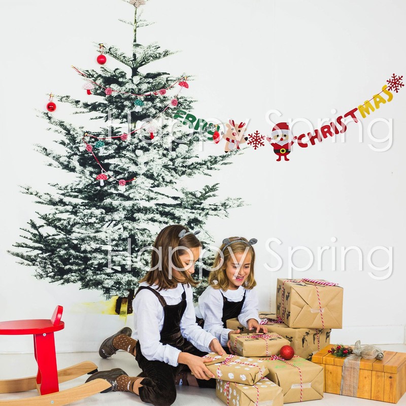 Happy Spring Christmas Garland Merry (Set of 3)