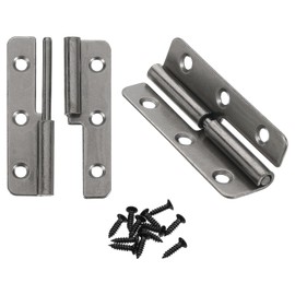 sourcing map 2Pcs Lift Off Hinge, 2" Detachable Lift Off Hinges Right Handed Slip Joint Flag Hinges Rising Butt Door Hinges, Black