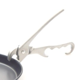 Gastronette Pizza Tongs, Handy Practical Pizza Tongs, Sheet Metal Tongs for Pizza Tray, Stamp Tongs, Made of Solid Cast Zinc with 21 cm Total Length, Silver Pizza Tong