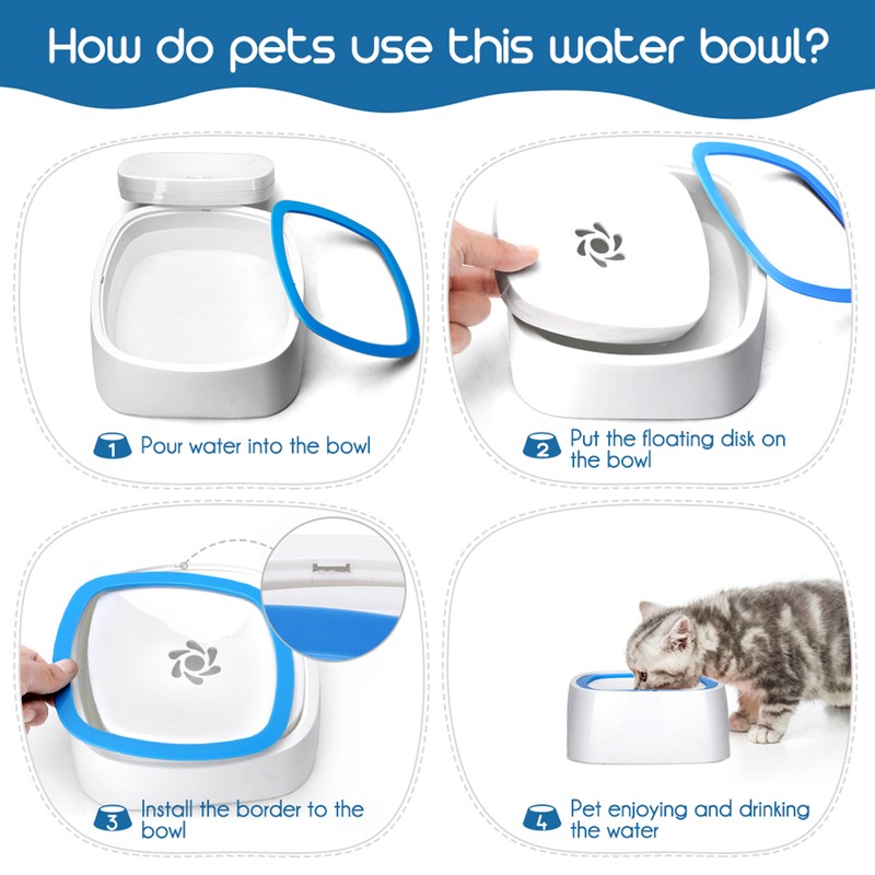 Vitalumos Dog Water Bowl,Vehicle Carried Water Bowl for Dogs/Cats/Pets