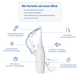 Die Happypo Po Dusche 2.0 Farbe weiÃ I Das Easy-Bidet ersetzt FeuchttÃ¼cher und Dusch-WC I mobiles Reise Bidet I Intimdusche I spart Papier