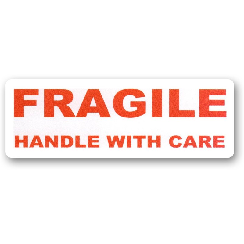 800 Fragile - Handle with Care Labels Large Stickers