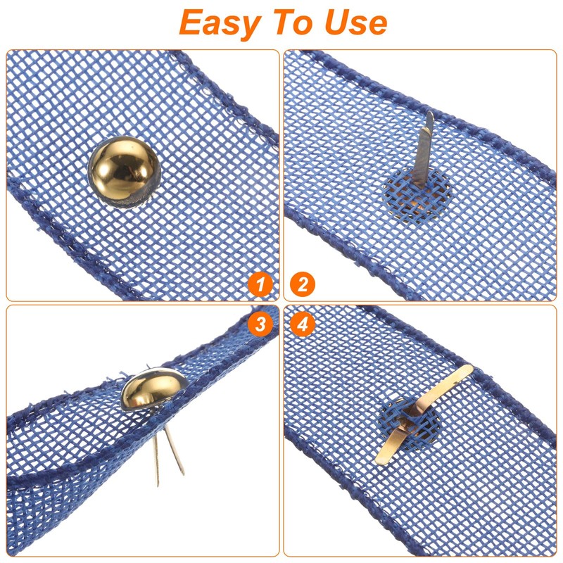 sourcing map 500pcs Brads Paper Fasteners, 8mm x 17mm Metal
