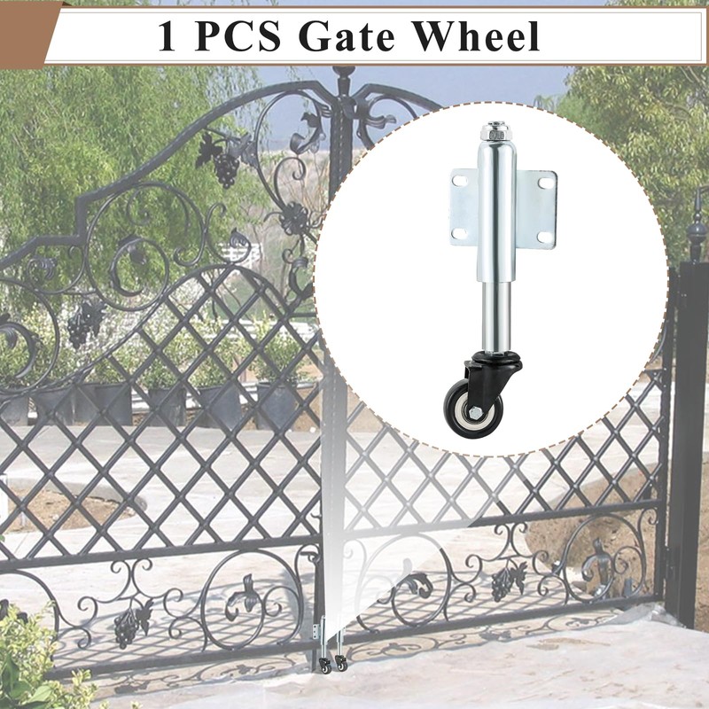 FLKQC 2" Spring Loaded Gate Caster, Single Pack TPU Wheel