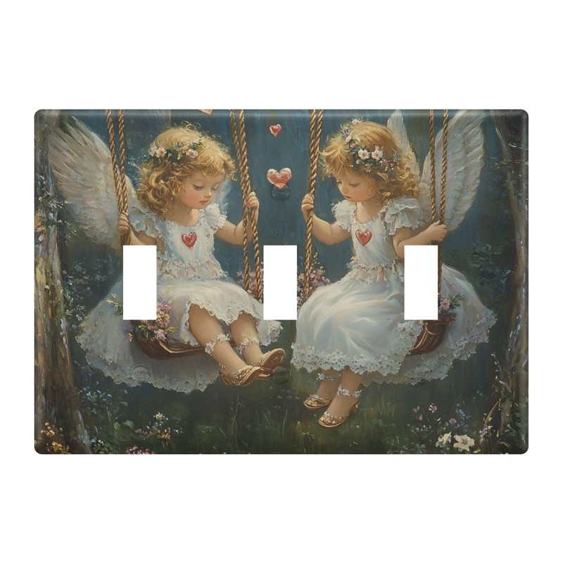 Hezely Cute Angel Toggle Light Switch Wall Plate Cover, Electrical