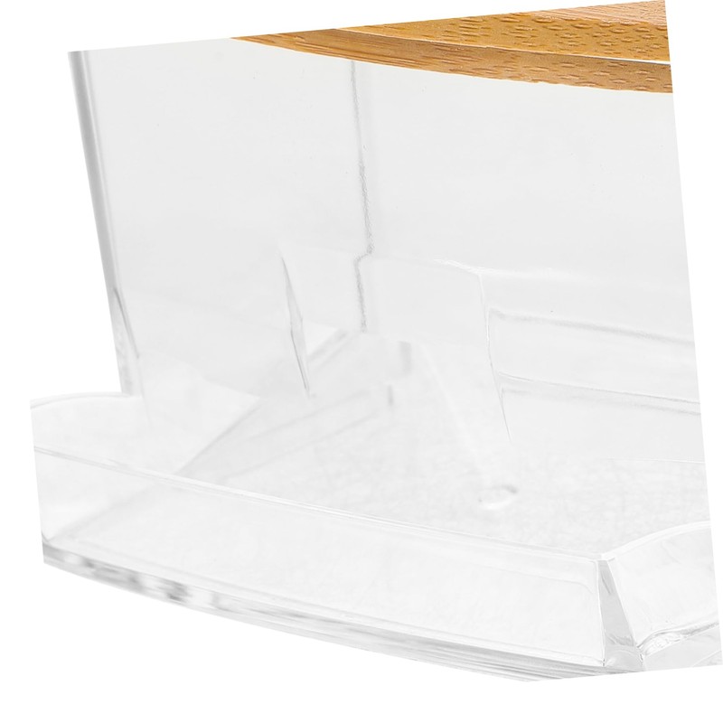 LABRIMP Cotton Swab Containers Bamboo Lid Box Storage Case for