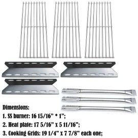 Direct Store Parts Kit DG176 Replacement for Perfect Flame Grill 720-0335 Burners,Heat Plates,Cooking GridPlates