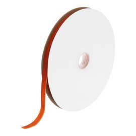 sourcing map Velvet Ribbon 3/8 Inch x 25 Yard Single Face Spool Silky Velvet Fabric for Bouquets DIY Crafts Gift Wrapping Wedding Party Dark Orange