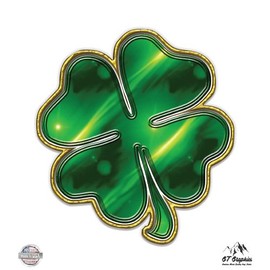GT Graphics Four Leaf Clover - 8" Vinyl Sticker - for Car Laptop I-Pad - Waterproof Decal