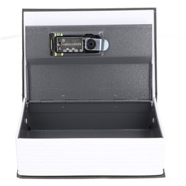 Book Shaped Steel Safe Classic Secret Book Safe Lock Password Type Household Storage BoxBlack