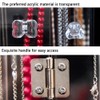 Acrylic Necklace Holder with 24 Hooks Clear Necklace Organizer Dustproof
