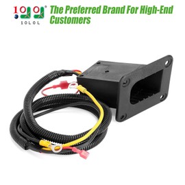 10L0L 36 Volt Powerwise Charger Receptacle for EZGO TXT & Medalist DCS/PDS Golf Cart, Receptacle with Wiring Harness, OEM# 73063-G01 73063G01
