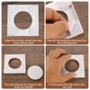 uxcell 2pcs Pipe Wall Covers 51mm/2" ID Square Self-Adhesive Wall