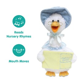 Cuddle Barn - Mother Goose Animated Stuffed Animal, Talking, Story-Telling Plush Toy for Kids, 14"