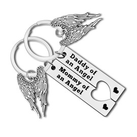 Loss Memorial Keyring Loss of Baby Sympathy Gift Mommy Daddy of an Angel Keyring Set Loss of Child Miscarriage Keepsake In Memory of Infant Child Loss Remembrance Gift Keychain Pregnancy Infant Loss