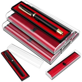 6 Pieces Ballpoint Pen Gift Box Pens Packaging Box Pencil Case Pen Gift Boxes Ballpoint Pen Boxes Empty for School Office Jewellery Necklaces Watches Box Plastic Packaging Box