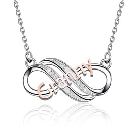 LQRI Grandma Necklace Grandma Gift Granny/Mimi/Nana/Nonna/Grammy Infinity Love Charm Necklace Grandmother Nana Gift From Granddaughter Grandson (N-Granny)