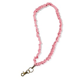 Daxilonyz Stretchy Fabric Scrunchie Lanyard for ID Cards Keys,Scrunchy Cute Stretchy Neck Keychain with Clip for Teachers, Nurses(Pink)