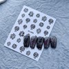 Black and White Lattice Houndstooth Leopard Zebra Pattern Nail Stickers