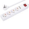 Manhattan 4-Way Power Strip with 2 USB Charging Ports and