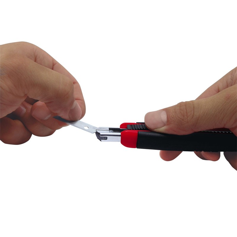 Wedo 78409/Cutter Auto Load Metal Blade Guide, 9 mm, Red/Black