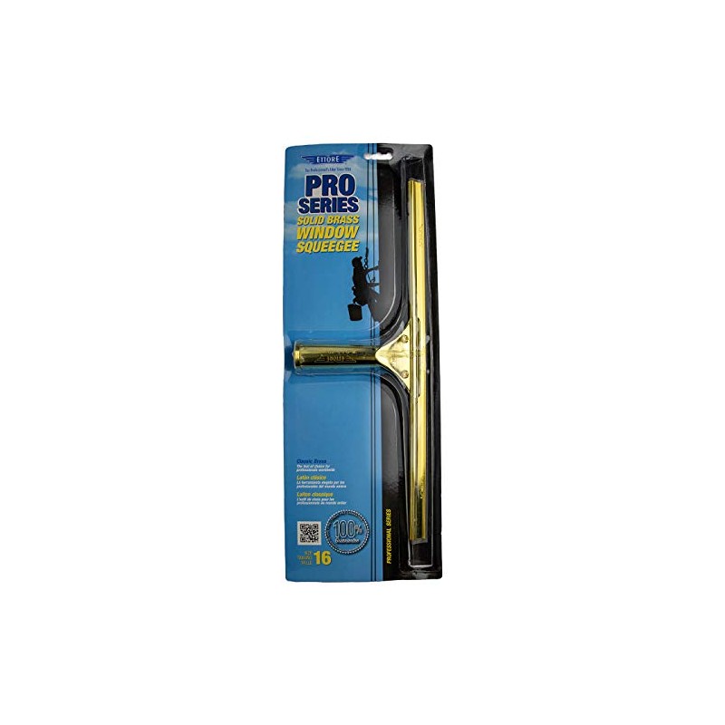Ettore Solid Brass Window Squeegee, 16-Inch