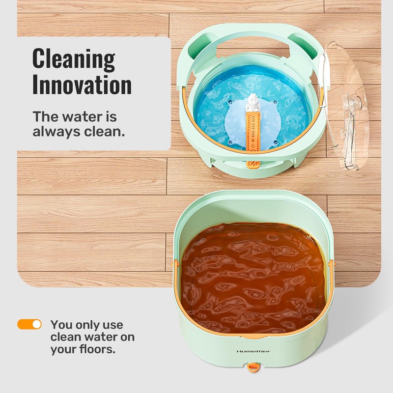 HoMettler Spin Mop and Bucket Set with Detachable Inner Mop