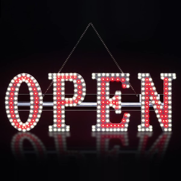 30"x10" LED Open Sign for Business - Ultra Bright Light