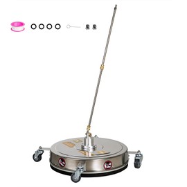 ANGLEWIDE 20" 4000 PSI Pressure Washer Surface Cleaner Stainless Steel w/ 4 Wheels Sliver