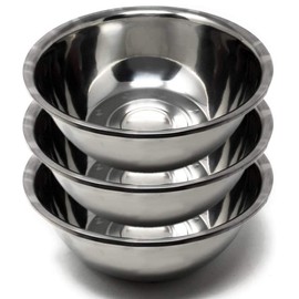 Space Home - Schüsselset 3 - Salatschüssel - Edelstahl - Silber