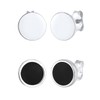 Kuzzoi 0305361722 Men's Earrings Set Round (8 mm) Polished Men's