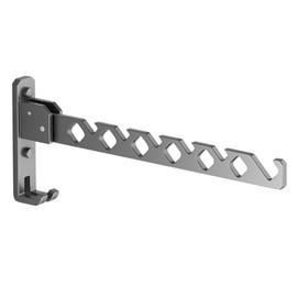 Jortmrd Wall Clothes Hook, Foldable Clothes Fan, Outdoor Clothes Hook, 180° Rotatable Clothes Rail, Wall Clothes Rack for Laundry Room, Bathroom, Balcony (Black)