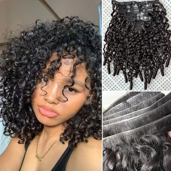 Invisi Edge Clip In Hair Extensions Burmese Curly 3C4A Raw