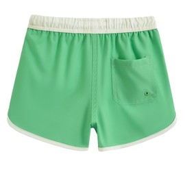maamgic Boys Swim Trunks with Compression Liner Vintage Swim Shorts Toddler Swimsuit Light Green 5/6