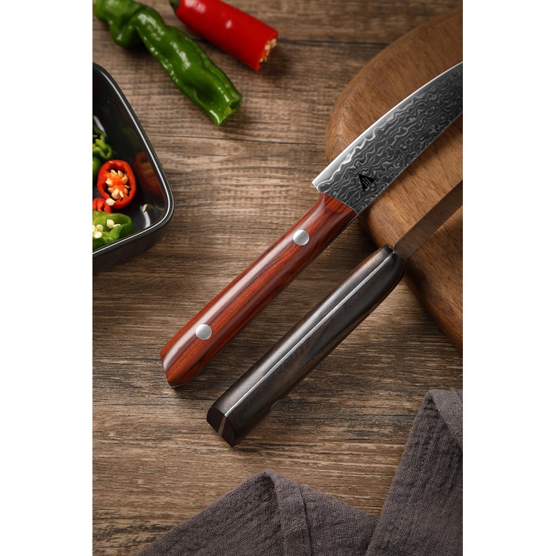 ARTIDGE 4.7" Utility Knife Damascus Steel Multi-Purpose Chef Knife -