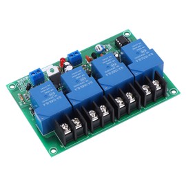 Time Sequence Board, 0.5-4s Sequential Controller Module Independent Relay 30A High Current 2 Panel for Circuit