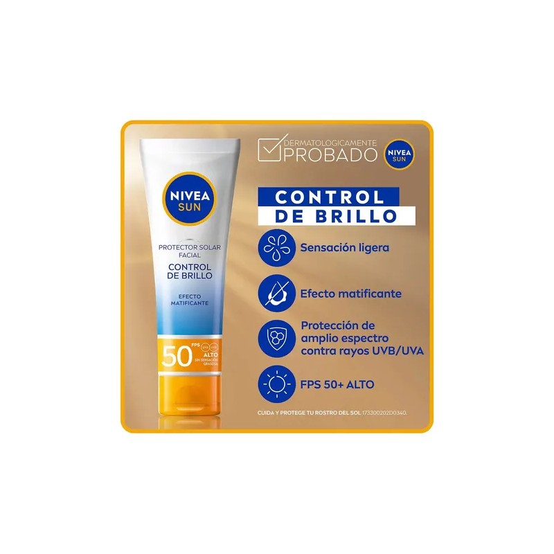 Protector Solar Facial Nivea Sun Control Brillo Fps50 50ml Nivea
