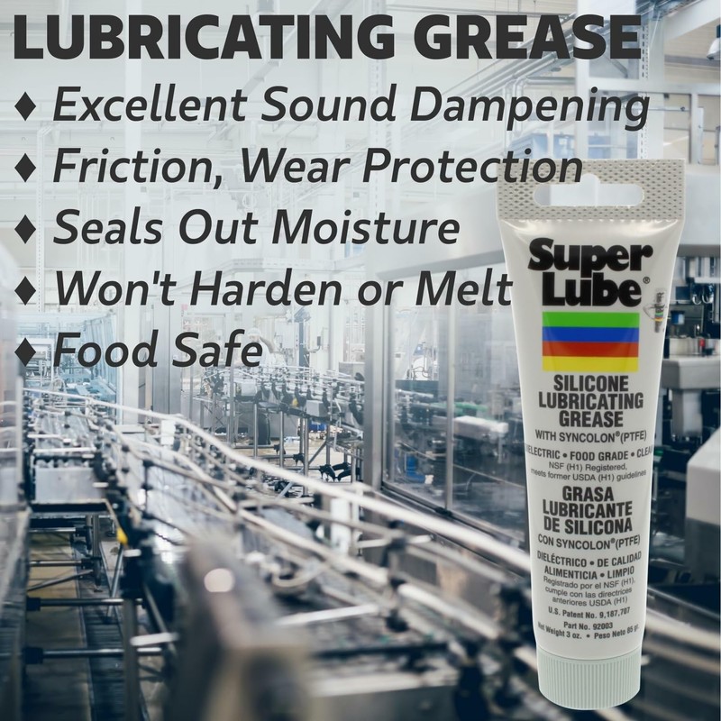 Super Lube 92003 Silicone Lubricating Grease with PTFE, 3 oz