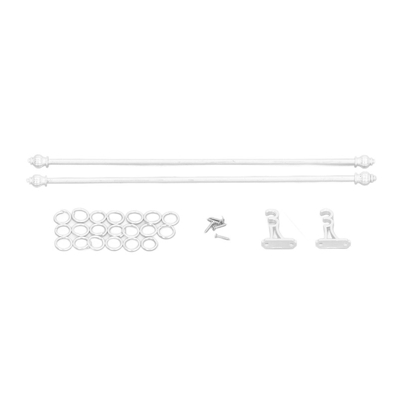 Miniature Curtain Rods 1/12 Scaled Simulation Alloy Dollhouse Double Layer