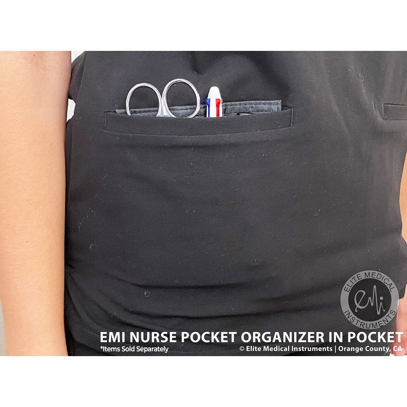 EMI Nylon 5 Pocket Nurse Scrub Organizer - PINK (EAO-314-P)