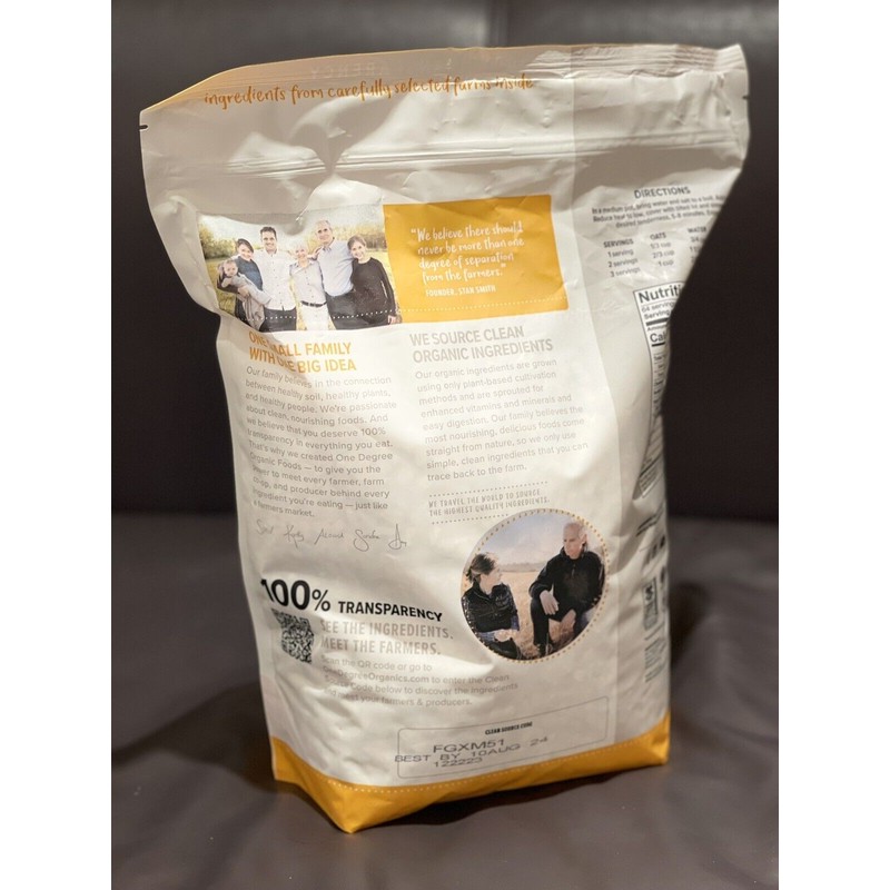 One Degree Gluten Free Sprouted Rolled Oats 5 lbs.