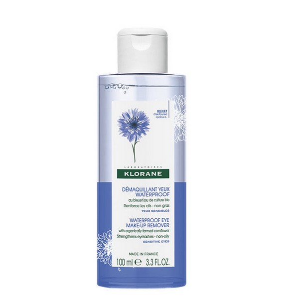 Klorane Waterproof Eye Make-Up Remover with Cornflower, 100ml