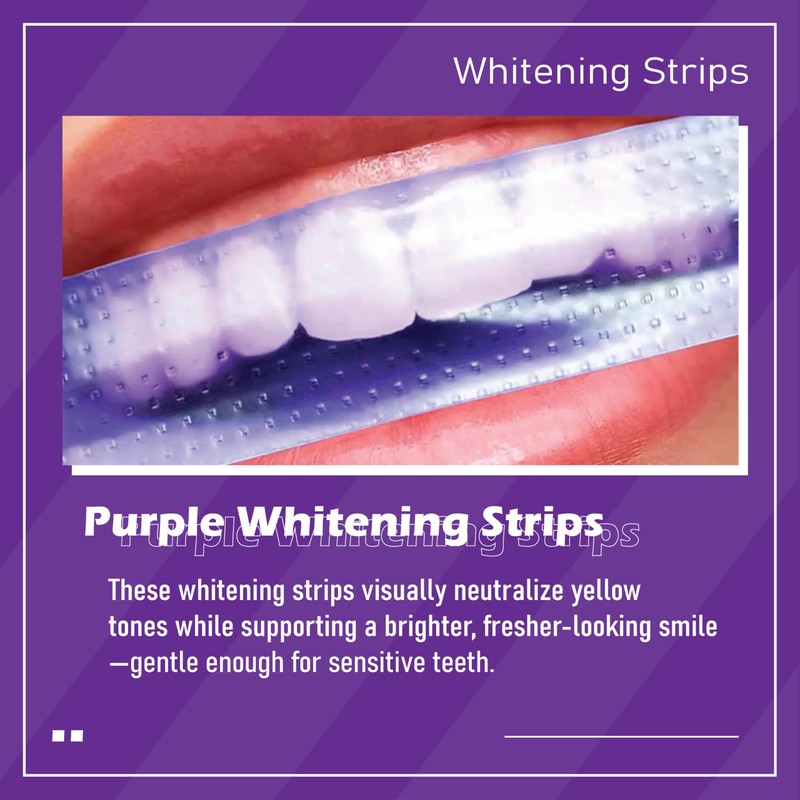 Arma Purple Teeth Whitening Strips（42 Strips） Enamel Safe for Sensitive