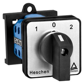 Heschen Universal Rotary Cam Selector Switch, SZW26-20/D303.3-B11R, 35mm DIN Rail Mount, 660V 20A 3 Position 3 Phase 12 Terminal CE/TUV Compliant