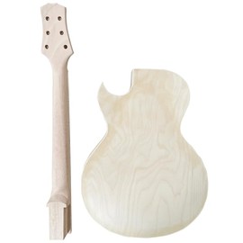 DIY Single Cut Electric Guitar Kits with Mahogany Body and Neck - Rosewood Fingerboard and All Components Included Beginner Kit LP Hollow Build Your Own Guitar