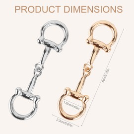 Mikovivi 2pcs Scarf Ring Clip, Metal Holder Clip Fashionable Silk Scarf Buckle Ring Clasp T-Shirt Tie Clips Shirt Waist Cinch Fashion Decoration Accessories for Girl Women Wrap Shawl Clothes Knotted