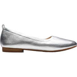 Clarks - Womens Fawna Soft Shoes, Color Silver Met, Size: 8.5 M US